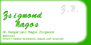 zsigmond magos business card